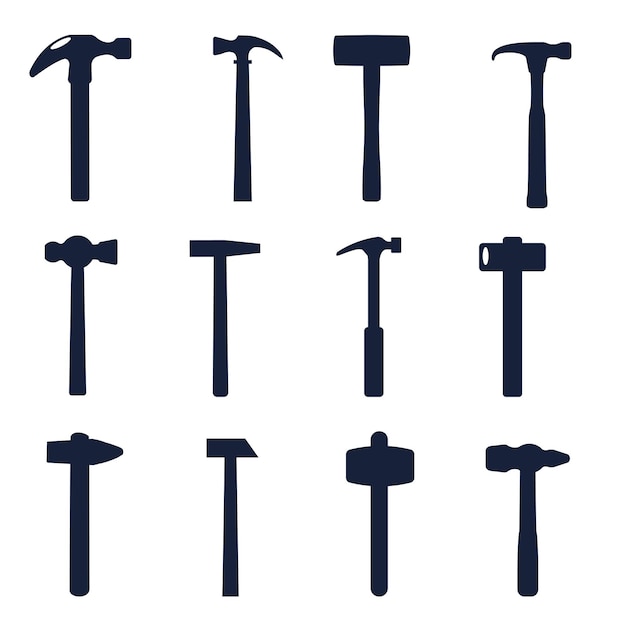 Zwart silhouet van Hammer