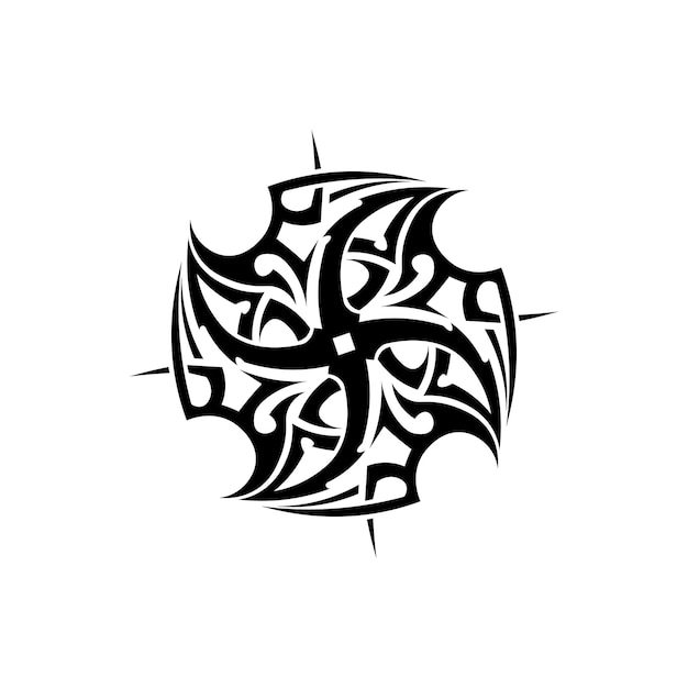 Zwart tribal vector logo ontwerp pictogram en teken tribal
