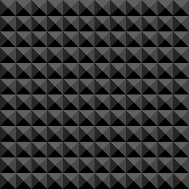 Zwart veelhoekig abstract naadloos patroon