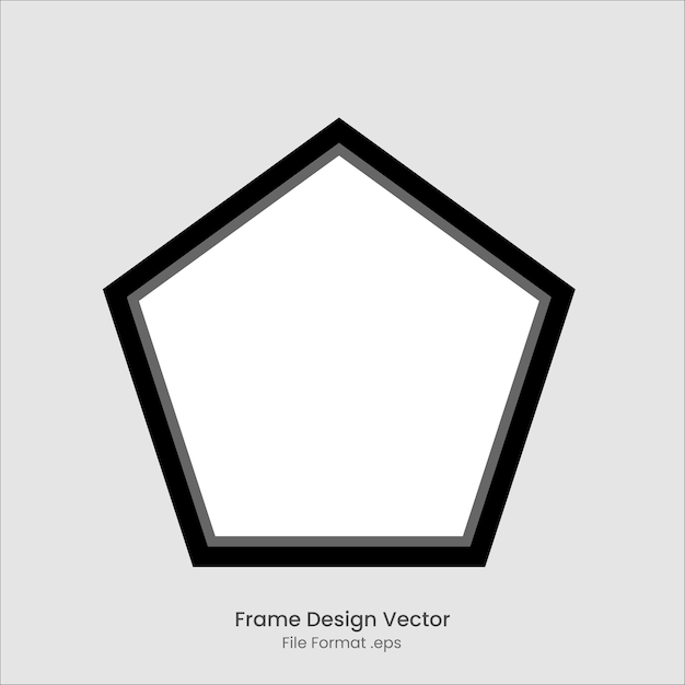 Vector zwart vijfhoek frame vector bestandsformaat eps