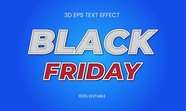 zwart vrijdag 3d teksteffect