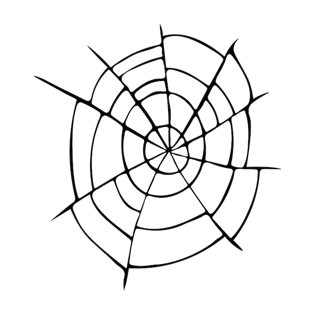 Zwart web op witte achtergrond Vector illustratie