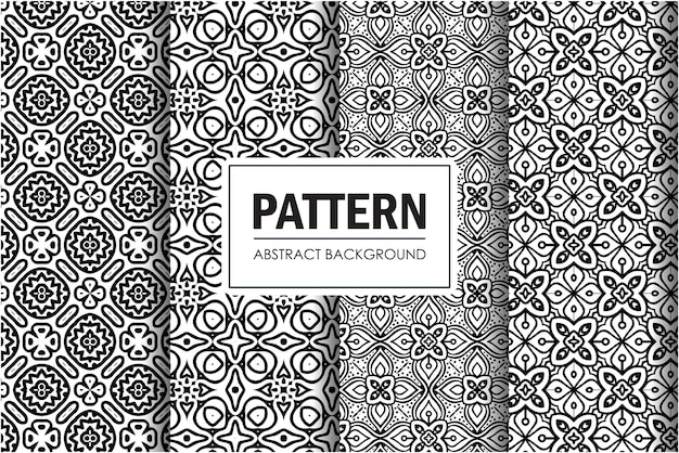 Zwart-wit abstracte patroon set