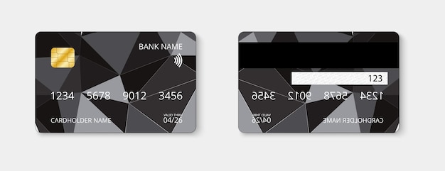 Zwart-wit creditcard vector mockup ontwerp Vector EPS 10