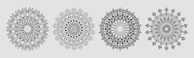 Zwart-wit esthetisch elegant mandala-ontwerp