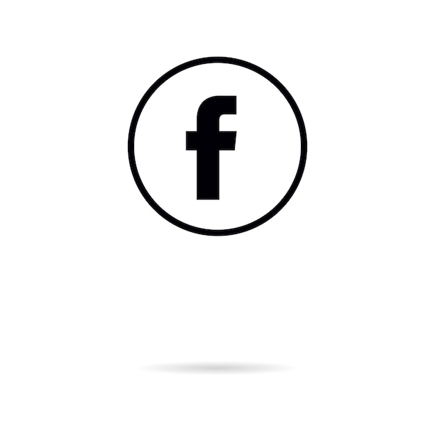 Zwart-wit facebook symbool