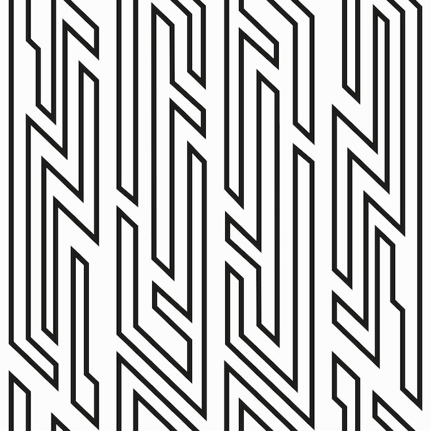 Zwart-wit geometrisch naadloos patroon
