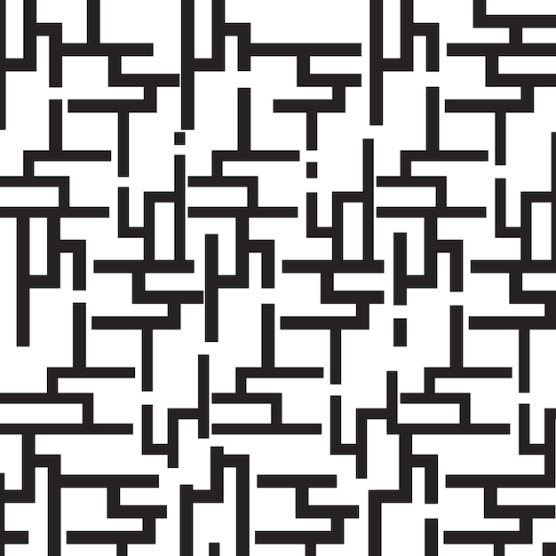 Zwart-wit geometrisch patroon mazevector illustratieontwerp