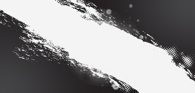 Zwart-wit Grunge halftone penseelstreken