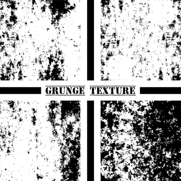 Zwart-wit grunge textuur Grunge texturen set Stof overlay