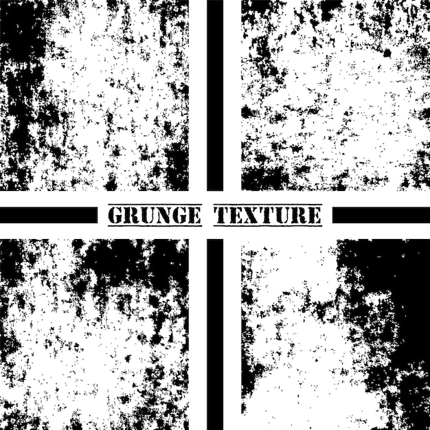 Zwart-wit grunge textuur Grunge texturen set Stof overlay