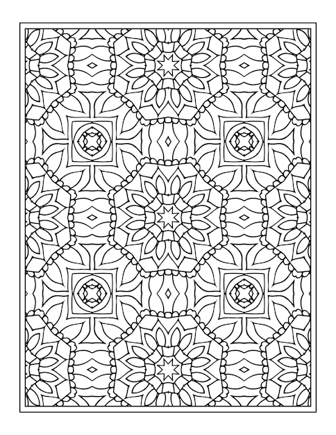 Zwart-wit Indiaas mandalapatroon voor kleurplaten