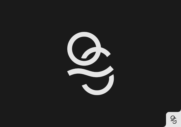 zwart-wit letter QS S logo-ontwerp