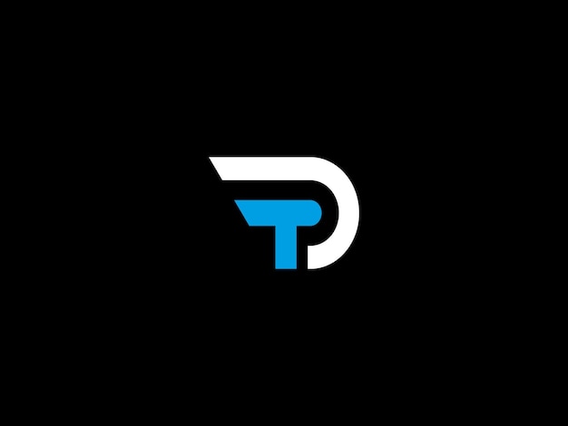 Zwart-wit logo met de titel 'logo voor tp'