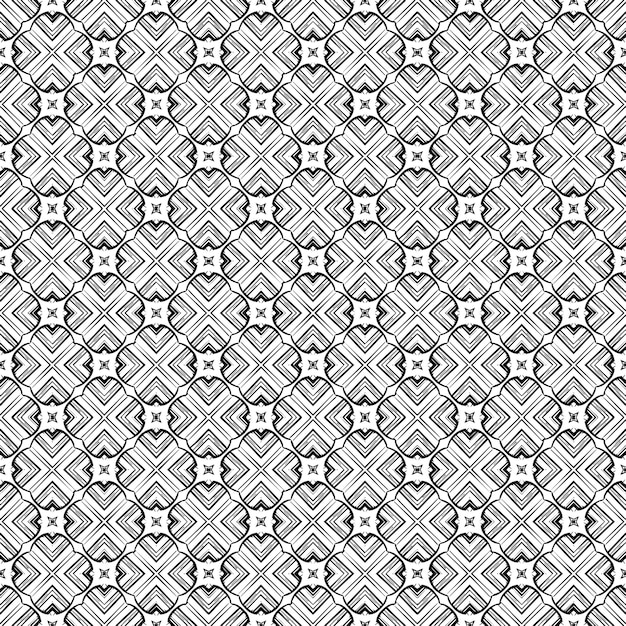 Zwart-wit naadloos abstract patroon achtergrond en achtergrond Grijschaal ornamentele ontwerp