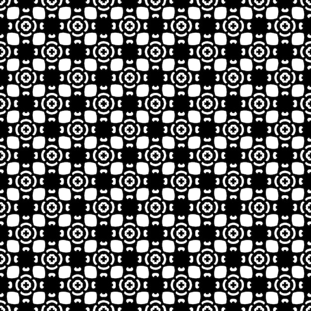 Zwart-wit naadloos abstract patroon achtergrond en achtergrond Grijschaal ornamentele ontwerp