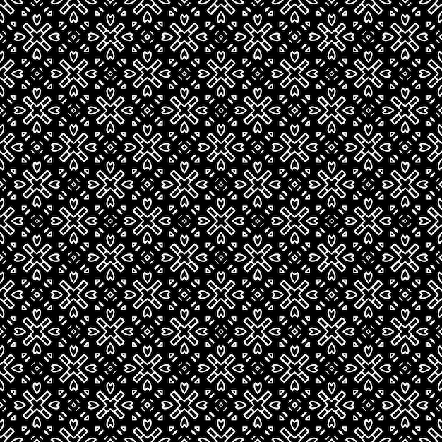 Zwart-wit naadloos abstract patroon achtergrond en achtergrond Grijschaal ornamentele ontwerp