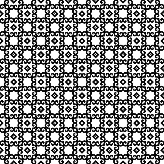 Zwart-wit naadloos abstract patroon achtergrond en achtergrond Grijschaal ornamentele ontwerp