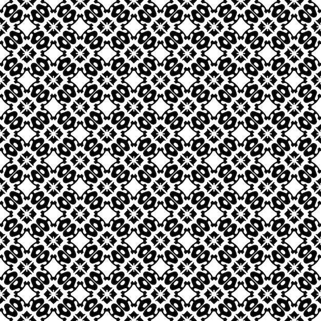 Zwart-wit naadloos abstract patroon achtergrond en achtergrond Grijschaal ornamentele ontwerp