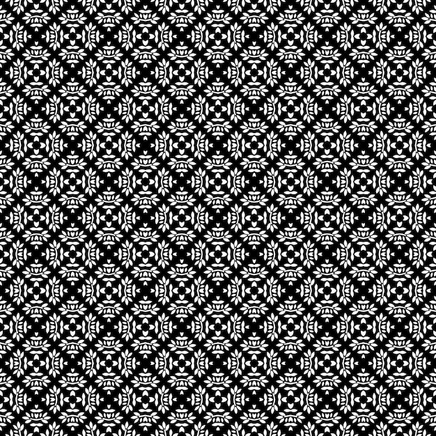 Zwart-wit naadloos abstract patroon achtergrond en achtergrond Grijschaal ornamentele ontwerp