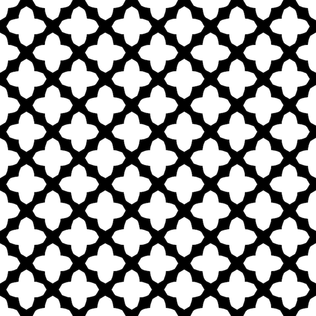 Zwart-wit naadloos abstract patroon achtergrond en achtergrond Grijschaal ornamentele ontwerp