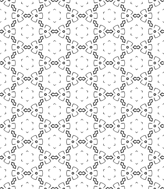 Vector zwart-wit naadloos abstract patroon achtergrond en achtergrond grijschaal ornamentele ontwerp