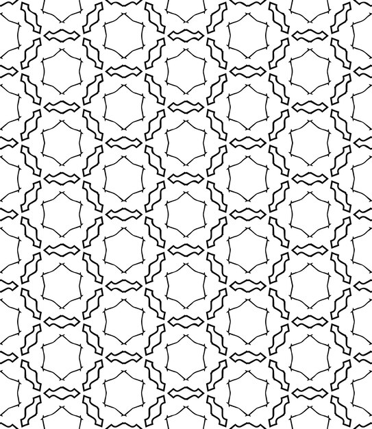 Vector zwart-wit naadloos abstract patroon achtergrond en achtergrond grijschaal ornamentele ontwerp