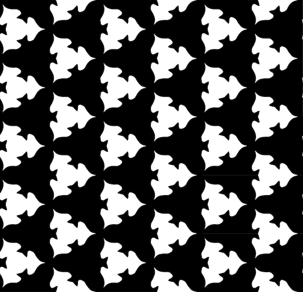 Zwart-wit naadloos abstract patroon Achtergrond en achtergrond Sierontwerp in grijstinten Mozaïek ornamenten Vector grafische afbeelding