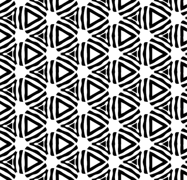 Zwart-wit naadloos abstract patroon Achtergrond en achtergrond Sierontwerp in grijstinten Mozaïek ornamenten Vector grafische afbeelding