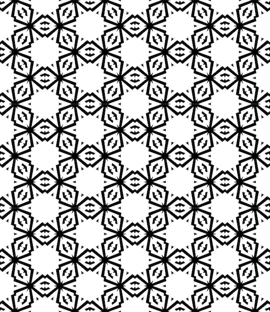 Vector zwart-wit naadloos abstract patroon achtergrond en achtergrond sierontwerp in grijstinten
