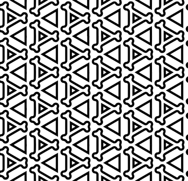 Zwart-wit naadloze abstracte patroon achtergrond en achtergrond grijswaarden sierontwerp mozaïek ornamenten vector grafische afbeelding eps10