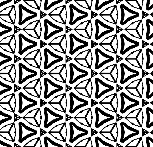 Zwart-wit naadloze abstracte patroon achtergrond en achtergrond grijswaarden sierontwerp mozaïek ornamenten vector grafische afbeelding eps10