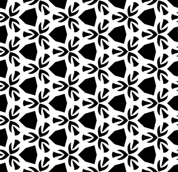 Vector zwart-wit naadloze abstracte patroon achtergrond en achtergrond grijswaarden sierontwerp mozaïek ornamenten vector grafische afbeelding eps10