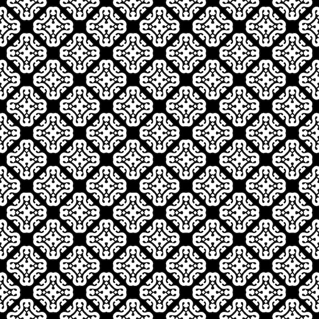 Zwart-wit naadloze abstracte patroon achtergrond en achtergrond grijswaarden sierontwerp mozaïek ornamenten vector grafische afbeelding eps10