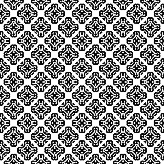 Zwart-wit naadloze abstracte patroon achtergrond en achtergrond grijswaarden sierontwerp mozaïek ornamenten vector grafische afbeelding eps10