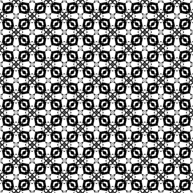 Zwart-wit naadloze abstracte patroon. Achtergrond en achtergrond. Sierontwerp in grijstinten.