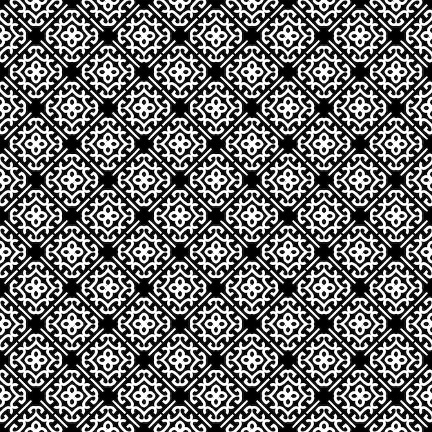Zwart-wit naadloze abstracte patroon. Achtergrond en achtergrond. Sierontwerp in grijstinten.