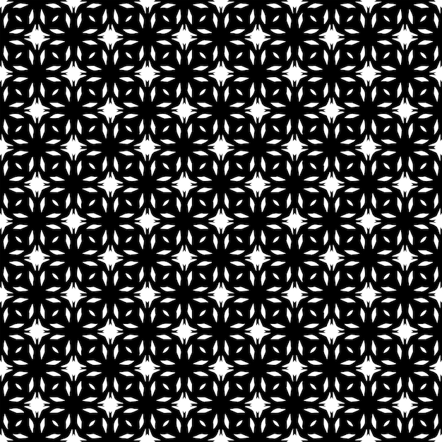 Zwart-wit naadloze patroon textuur Grijstinten sier grafisch ontwerp Mozaïek ornamenten