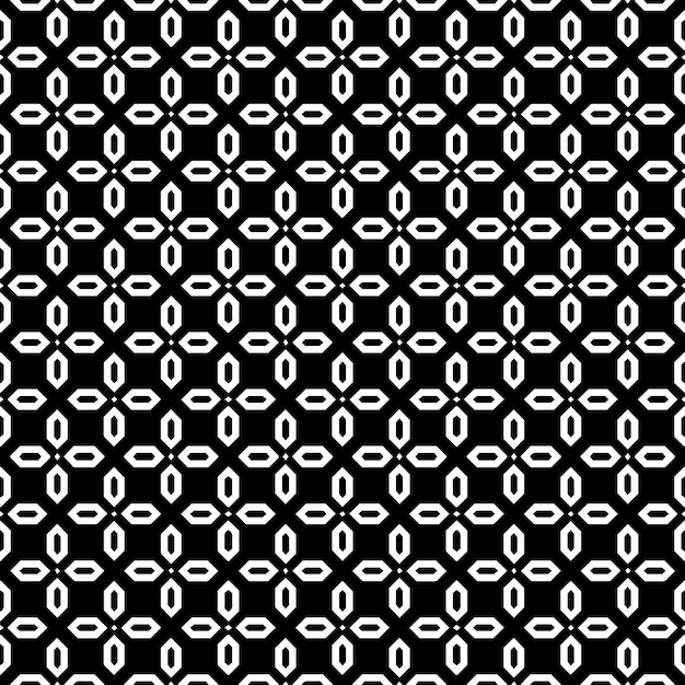 Zwart-wit naadloze patroon textuur Grijswaarden sier grafisch ontwerp Mozaïek ornamenten Patroon sjabloon Vector illustratie EPS10