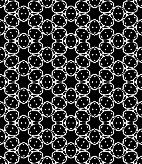 Zwart-wit naadloze patroon textuur grijswaarden sier grafisch ontwerp mozaïek ornamenten patroon sjabloon vectorillustratie eps10