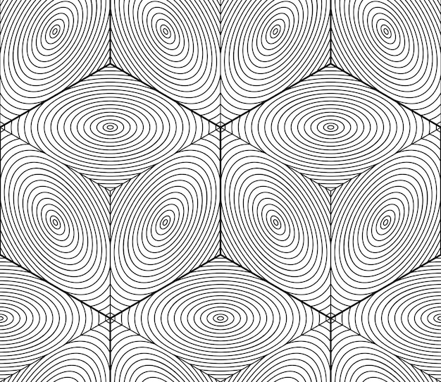 Zwart-wit ongrijpbaar abstract geometrische naadloze 3D-patroon. Vector gestileerde oneindige achtergrond, het beste voor grafisch en webdesign.