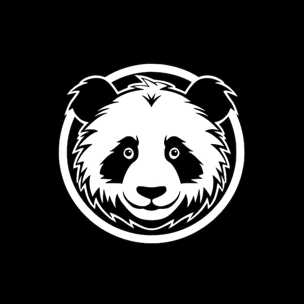 Zwart-wit Panda Vector illustratie