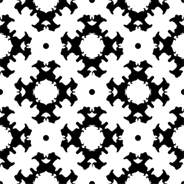 Zwart-wit patroon Twee kleuren naadloze batikstijl klaar om af te drukken