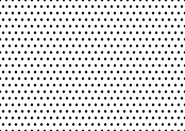 Zwart-wit polka dot naadloos patroon. polkadots vector achtergrond.