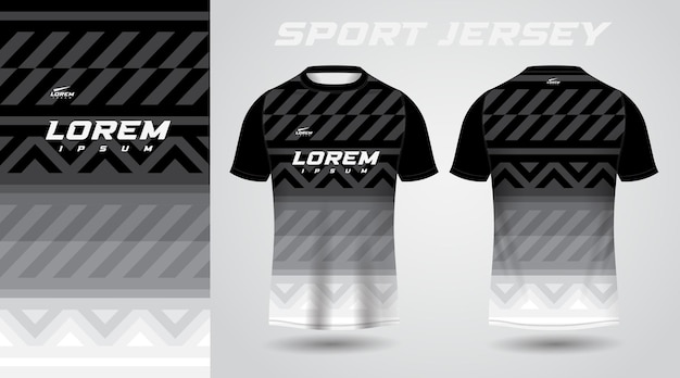 zwart wit shirt sport jersey ontwerp