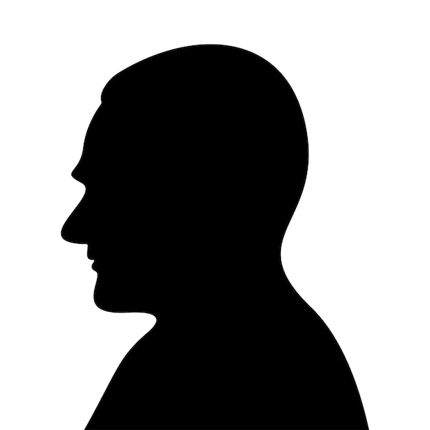 Zwart-wit silhouet van Ataturk