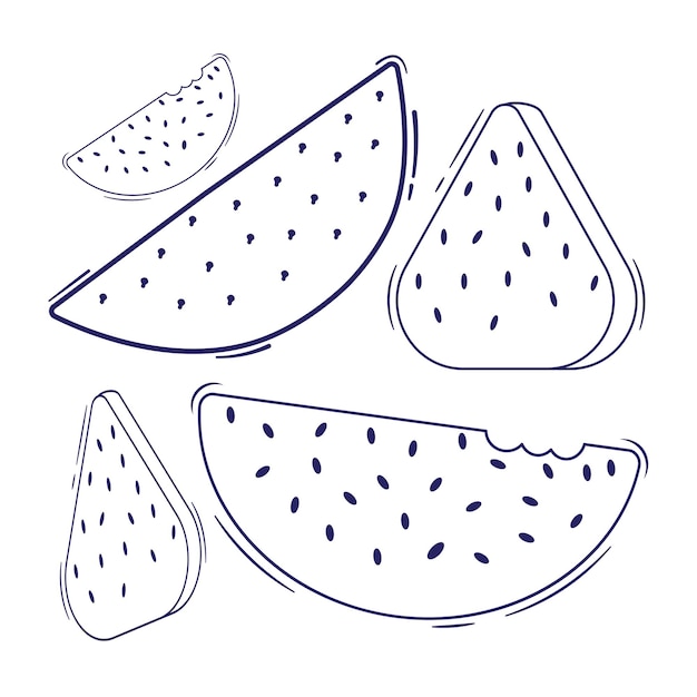 Zwart-wit van watermeloen illustratie overzicht
