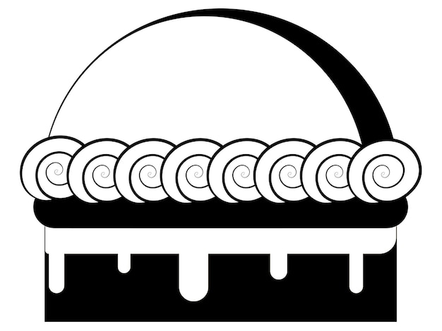 Zwart-wit vector hamburger ontwerp