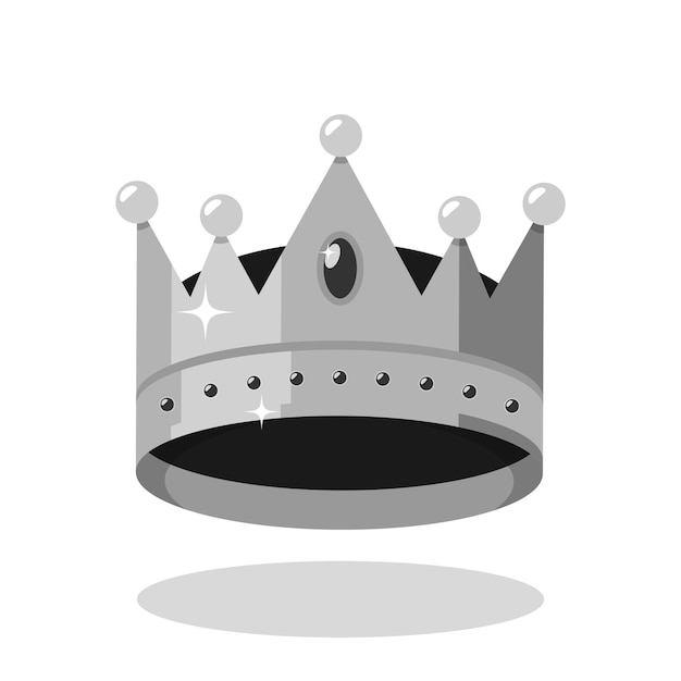 Zwart-wit vectorillustratie van de Koninklijke Kroon