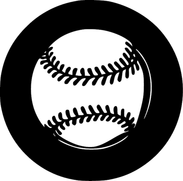 Vector zwart-wit vectorillustratie van honkbal